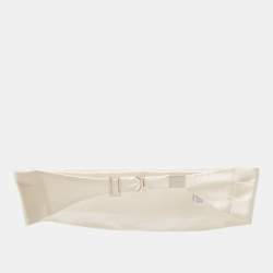 Prada White Silk Satin Tuxedo Cummerbund