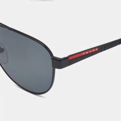 Prada Black SPS 54T Aviator Sunglasses