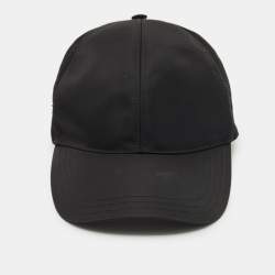 Pre Owned Prada Black Re-Nylon Baseball Cap L