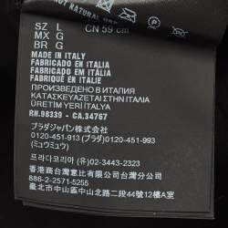 Pre Owned Prada Black Re-Nylon Baseball Cap L