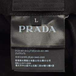 Pre Owned Prada Black Re-Nylon Baseball Cap L