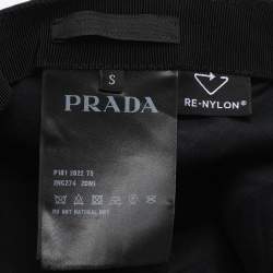 Pre Owned Prada Black Nylon Re-Nylon Baseball Cap S