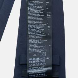 مملوكة مسبقًا Prada Navy Blue Logo Re-Nylon Gabardine Slim Tie 