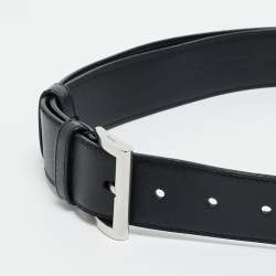 Pre Owned Prada Buckle 75CM Belt Black Leather