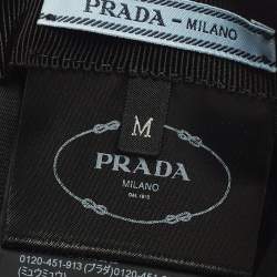 مملوكة مسبقًا Prada Black Re-Nylon Triangle Logo Baseball Cap M