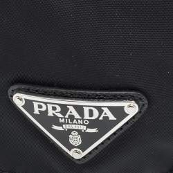Pre Owned Prade Black Triangle Logo Re-Nylon Baseball Cap M