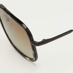 Pre Owned Prada Black/Grey Gradient SPR 57X Aviator Sunglasses