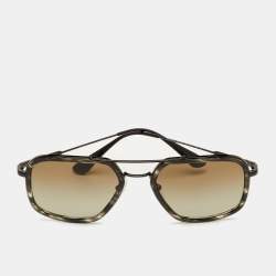 Pre Owned Prada Black/Grey Gradient SPR 57X Aviator Sunglasses