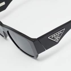 مملوكة مسبقًا نظارة شمسية برادا SPR 10Z سيمبولي مربعة سوداء