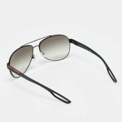 Pre Owned Prada Sport Black Gradient Polarized SPS55Q Linea Rossa Aviator Sunglasses