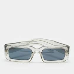 Pre Owned Prada Transparent/Black SPR 06Y Symbole Rectangle Sunglasses