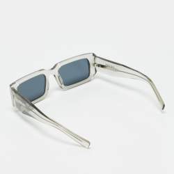 Pre Owned Prada Transparent/Black SPR 06Y Symbole Rectangle Sunglasses