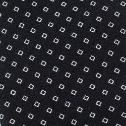 Prada Navy Blue Diamond Pattern Jacquard Tie