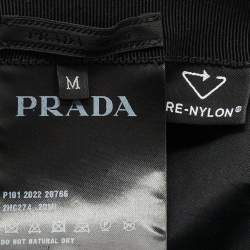 Pre Owned Prade Black Triangle Logo Re-Nylon Baseball Cap M