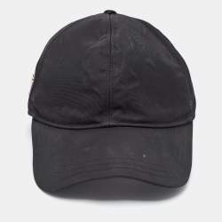 Pre Owned Prada Black Re-Nylon Baseball Cap L