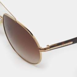 مملوكة مسبقًا Prada Brown Gradient SPR 50NA Aviator Sunglasses