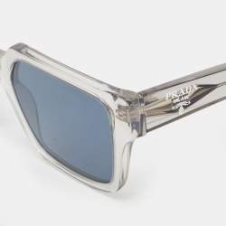 Pre Owned Prada Grey Gradient SPR 03Z Frame Square Sunglasses