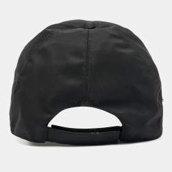 Pre Owned Prada Black Re-Nylon Triangle Logo Plaque Baseball Cap XL