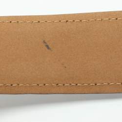 Pre Owned Prada 110 Buckle Belt Brown Leather