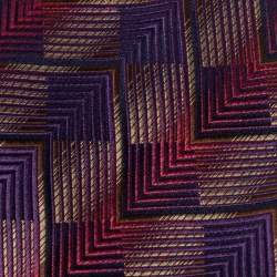 Prada Multicolor Geometric Pattern Silk Jacquard Classic Tie 
