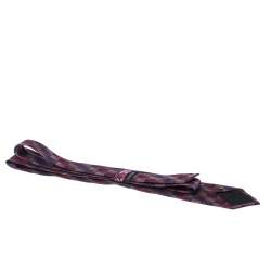 Prada Multicolor Geometric Pattern Silk Jacquard Classic Tie 