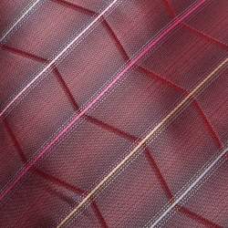 Prada Blush Red Stripe Patterned Traditional Silk Tie