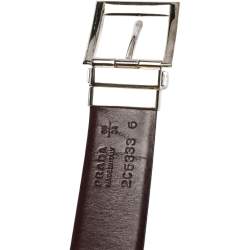 Prada Back Leather Buckle Belt 85CM