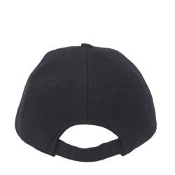 Prada Black Wool Logo Baseball Cap M