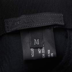 Prada Black Wool Logo Baseball Cap M