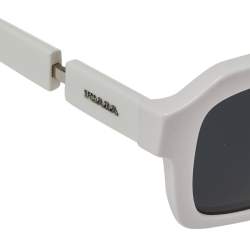 Prada White/Black SPR09X Square Sunglasses