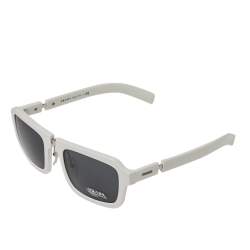 Prada White/Black SPR09X Square Sunglasses