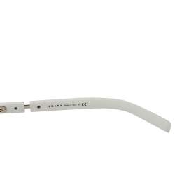 Prada White/Black SPR09X Square Sunglasses