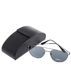 Pre Owned نظارة شمسية برادا أفياتور أس بي أر 50يو رمادية/ لون فضي داكن