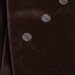 Prada Brown Floral Detail Silk Tie