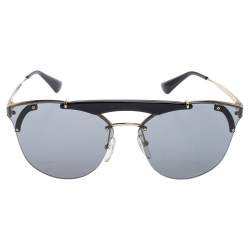 Pre Owned Prada Black Acetate SPR53U Aviator Sunglasses 