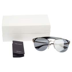 Pre Owned Prada Black Acetate SPR53U Aviator Sunglasses 
