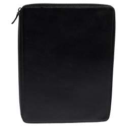 Pre Owned Prada Black Saffiano Leather Document Holder