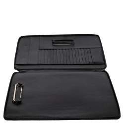 Pre Owned Prada Black Saffiano Leather Document Holder
