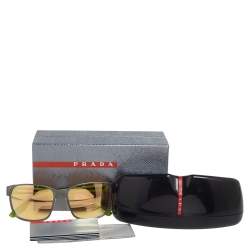 Prada Black/Green SPS52T Wayfarer Mirror Sunglasses