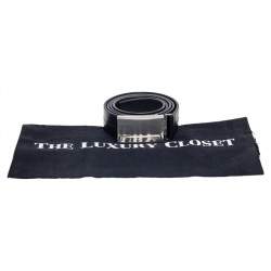 Prada Black Leather Buckle Belt 100 CM