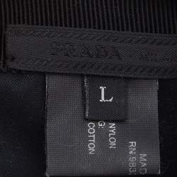 Prada Black Mesh-Panel Nylon Baseball Cap L