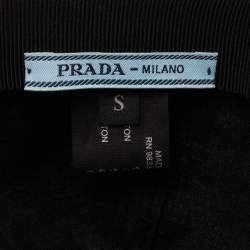 Prada Monochrome Cotton Comic Print Cap S