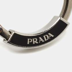 Prada Black Leather Key Chain