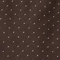 Pre Owned Prada Brown Dotted Silk Narrow Tie