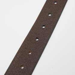 Prada Black/Brown Leather Reversible Buckle Belt 110CM
