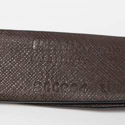 Prada Black/Brown Leather Reversible Buckle Belt 110CM