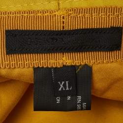 Prada Yellow Nylon Logo Plaque Detail Bucket Hat XL
