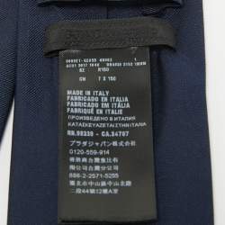 Prada Navy Blue Crepe Tie 