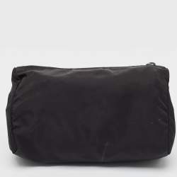 مملوكة مسبقًا Prada Black Nylon Logo Zip Pouch