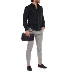 مملوكة مسبقًا Prada Black Nylon Logo Zip Pouch